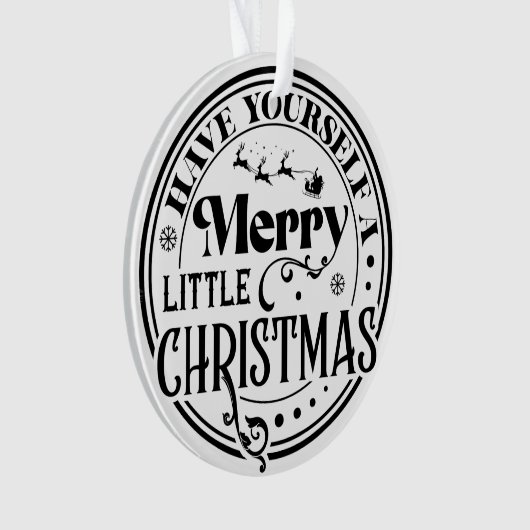 Heb jezelf een prettige kerst ornament (voorkant)