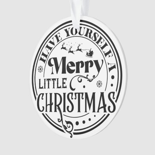 Heb jezelf een prettige kerst ornament (voorkant)