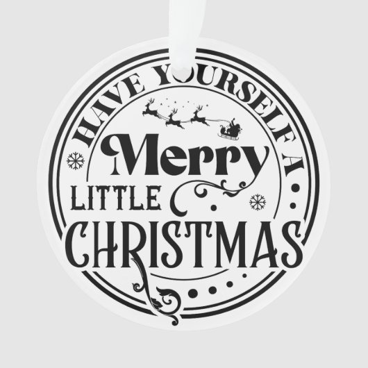 Heb jezelf een prettige kerst ornament (voorkant)