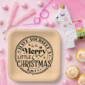Heb jezelf een prettige kerst papieren bordje (Feest)