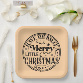 Heb jezelf een prettige kerst papieren bordje