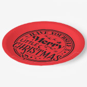 Heb jezelf een prettige kerst papieren bordje (Gekanteld)