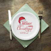 Heb jezelf een prettige kerst papieren bordje