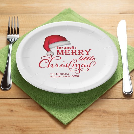 Heb jezelf een prettige kerst papieren bordje