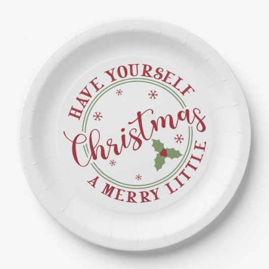Heb jezelf een prettige kerst papieren bordje (Voorkant)