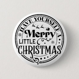 Heb jezelf een prettige kerst ronde button 5,7 cm