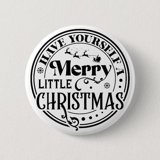 Heb jezelf een prettige kerst ronde button 5,7 cm (Voorkant)
