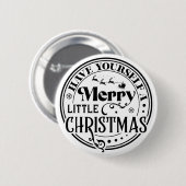 Heb jezelf een prettige kerst ronde button 5,7 cm (Voorkant /achterkant)