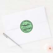Heb jezelf een prettige kerst ronde sticker (Envelop)