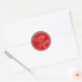 Heb jezelf een prettige kerst ronde sticker (Envelop)