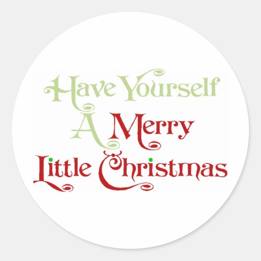 Heb jezelf een prettige kerst ronde sticker (Voorkant)