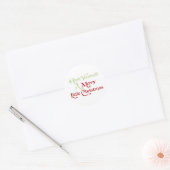Heb jezelf een prettige kerst ronde sticker (Envelop)