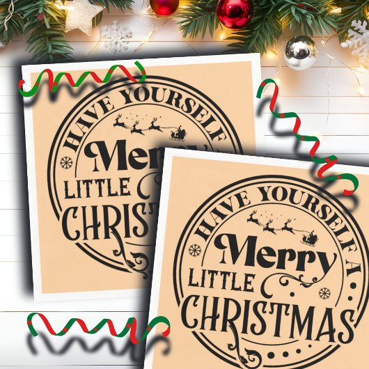 Heb jezelf een prettige kerst servet