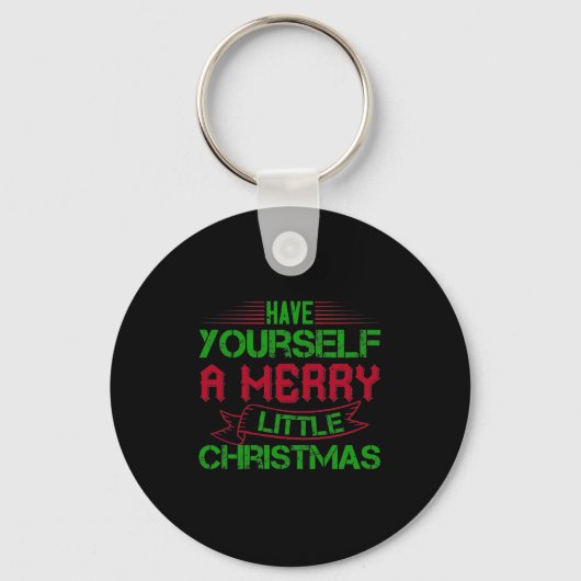Heb jezelf een prettige kerst sleutelhanger (Voorkant)