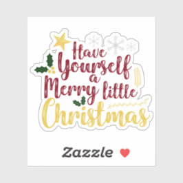 Heb jezelf een prettige kerst sticker