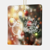 Heb jezelf een prettige kerst | Versiering Keramisch Ornament (Links)