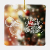 Heb jezelf een prettige kerst | Versiering Keramisch Ornament (Achterkant)