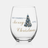 Heb jezelf een prettige kerst wijnglas zonder voet (Voorkant)