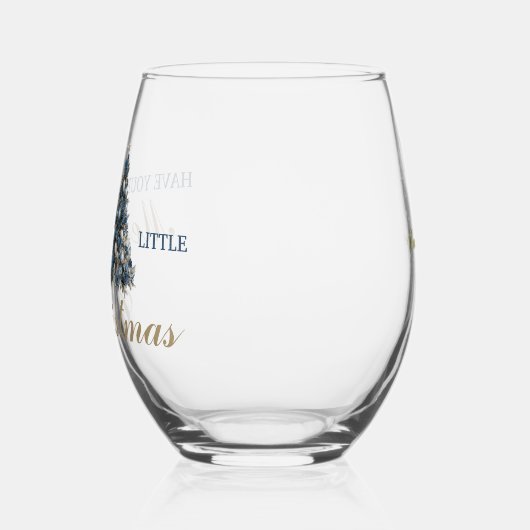 Heb jezelf een prettige kerst wijnglas zonder voet (Links)