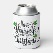 Heb jezelf een prettige kerstfeestdag blikjeskoeler (Blikje Voorkant)