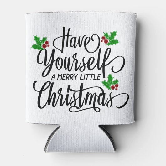 Heb jezelf een prettige kerstfeestdag blikjeskoeler (Voorkant)