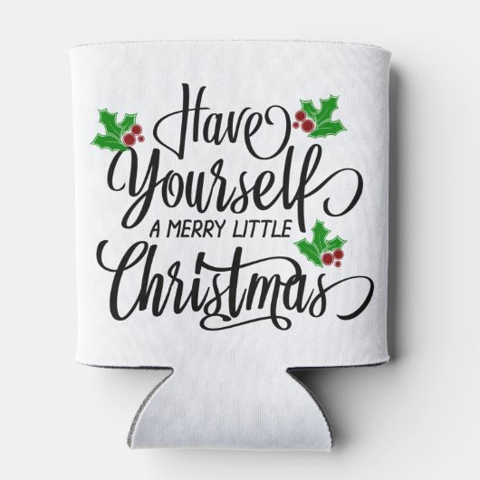 Heb jezelf een prettige kerstfeestdag blikjeskoeler (Achterkant)