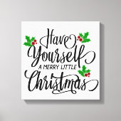 Heb jezelf een prettige kerstfeestdag canvas afdruk (Voorkant)