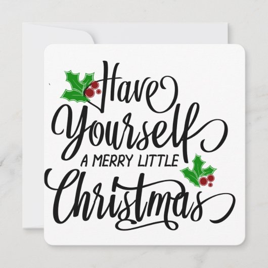 Heb jezelf een prettige kerstfeestdag feestdagenkaart (Voorkant)