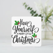 Heb jezelf een prettige kerstfeestdag feestdagenkaart (Staand voorkant)