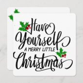 Heb jezelf een prettige kerstfeestdag feestdagenkaart (Voorkant / Achterkant)