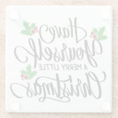 Heb jezelf een prettige kerstfeestdag glazen onderzetter (Achterkant)