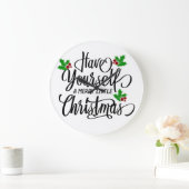 Heb jezelf een prettige kerstfeestdag grote klok (Huis)