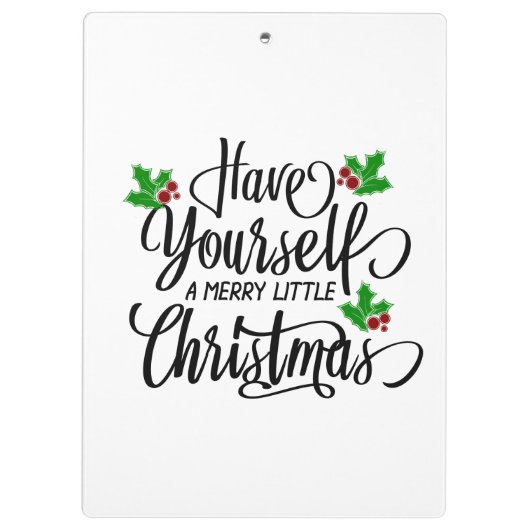 Heb jezelf een prettige kerstfeestdag klembord (Achterkant)