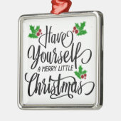 Heb jezelf een prettige kerstfeestdag metalen ornament (Links)