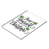 Heb jezelf een prettige kerstfeestdag notitieboek (Linkerzijde)