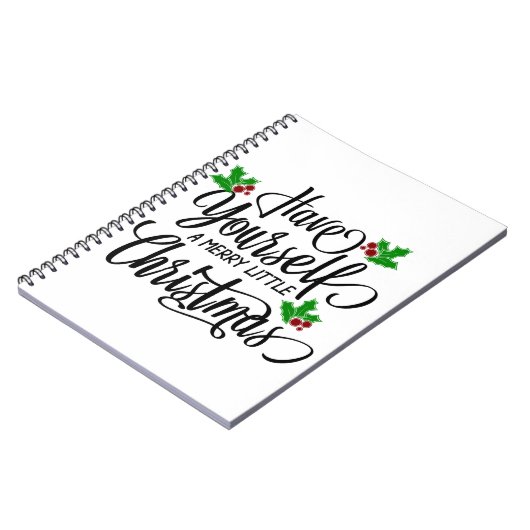 Heb jezelf een prettige kerstfeestdag notitieboek (Linkerzijde)