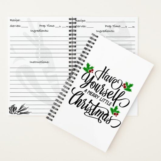 Heb jezelf een prettige kerstfeestdag notitieboek (Binnen)