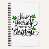 Heb jezelf een prettige kerstfeestdag notitieboek (Voorkant)