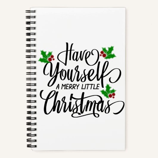 Heb jezelf een prettige kerstfeestdag notitieboek (Voorkant)