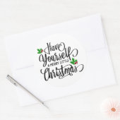Heb jezelf een prettige kerstfeestdag ronde sticker (Envelop)