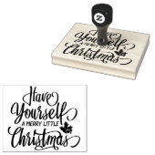 Heb jezelf een prettige kerstfeestdag rubberstempel (Gestempeld)