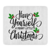 Heb jezelf een prettige kerstfeestdag snijplank (Voorkant)