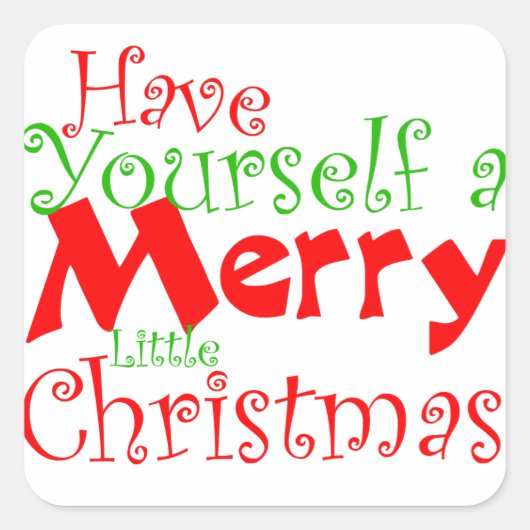 Heb jezelf een prettige kerstfeestdag Sticker (Voorkant)