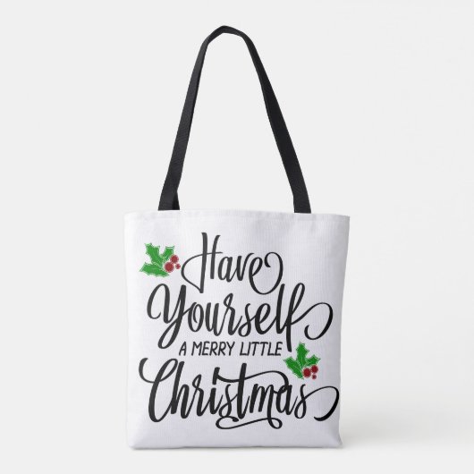 Heb jezelf een prettige kerstfeestdag tote bag (Achterkant)