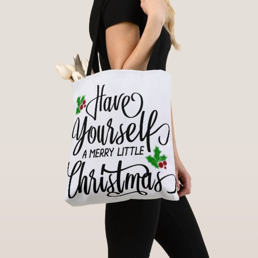 Heb jezelf een prettige kerstfeestdag tote bag (Dichtbij)