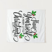 Heb jezelf een prettige kerstfeestdag wandkleed (Voorkant (horizontaal))