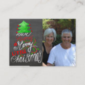 Heb jezelf een prettige kerstfoto-kaart informatiekaartje (Voorkant)