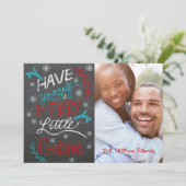 Heb jezelf een prettige kerstfoto-kaart kaart (Staand voorkant)