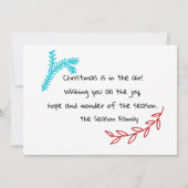 Heb jezelf een prettige kerstfoto-kaart kaart (Achterkant)