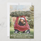 Heb jezelf een prettige kerstfotokaart feestdagenkaart (Voorkant)